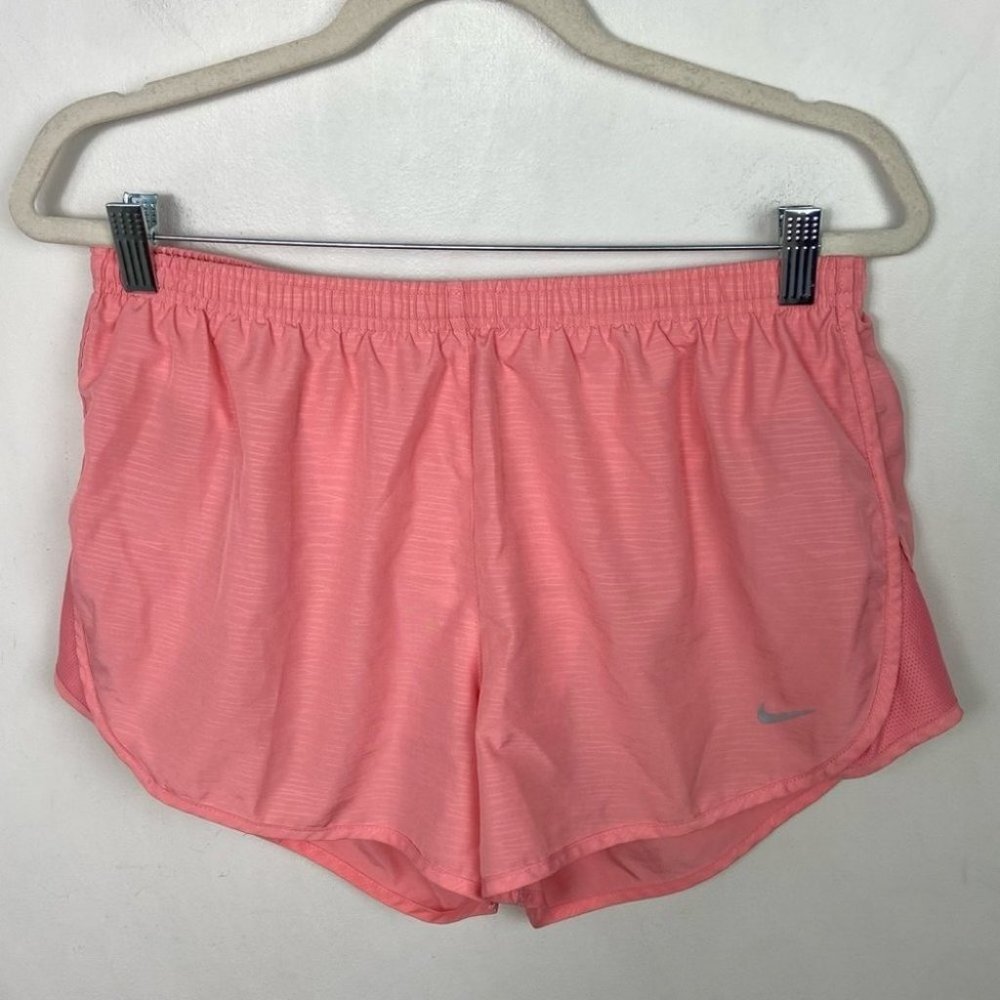 Nike High Rise Running Shorts Pink Large Modern Tempo Breathable Lightweight L - Picture 14 of 15